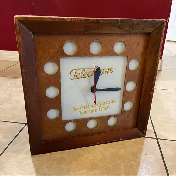 Wall Decor Vintage Telechron Advertising The First And Favorite